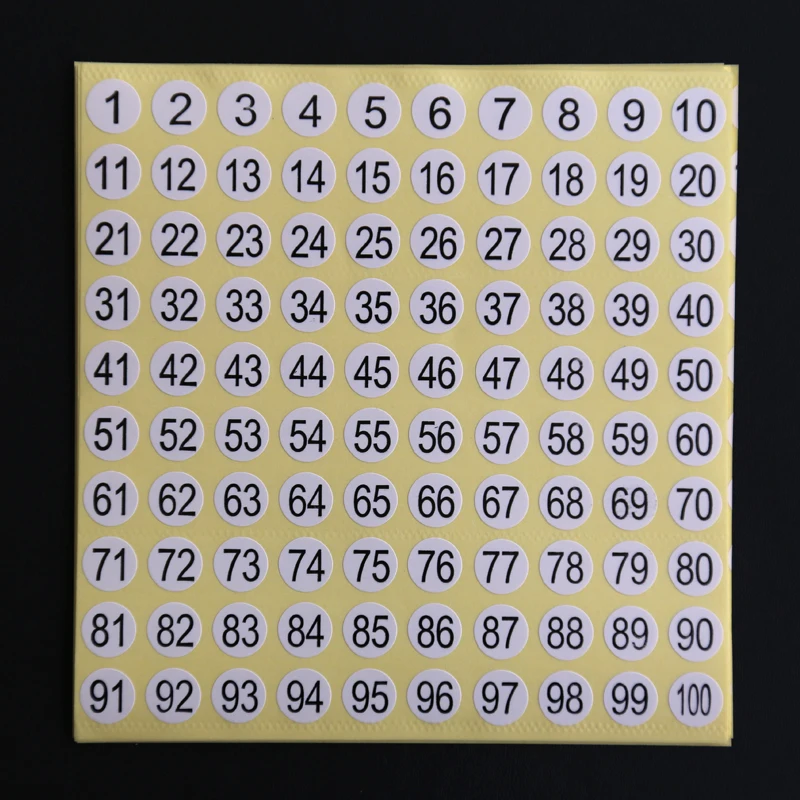 1-500 Number Sticker Label For Nail Polish Color Gel Varnish Marking Numbering Digital Label Manicure Tool 10MM Tag Sticker Nail Art Tools