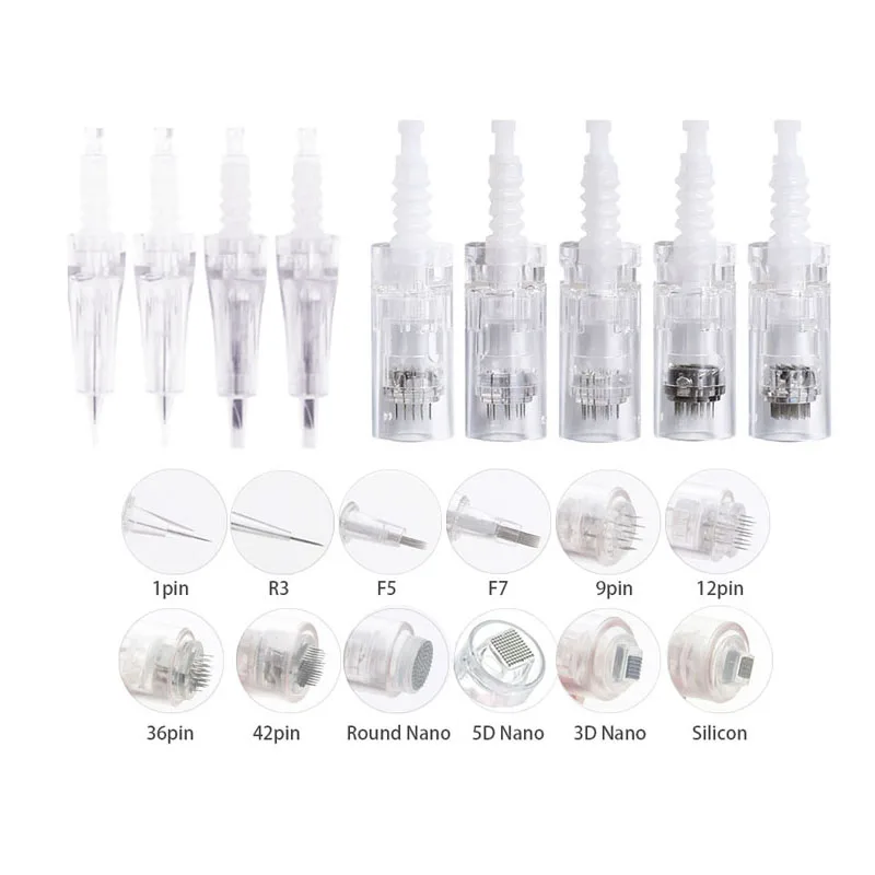 Wholesale Needle Cartridge 1/3/5/7/9/12/24/36/42 Pin Bayonet Derma Pen Needle Nano Disposable Tips For MTS Beauty Dr.Pen MYM