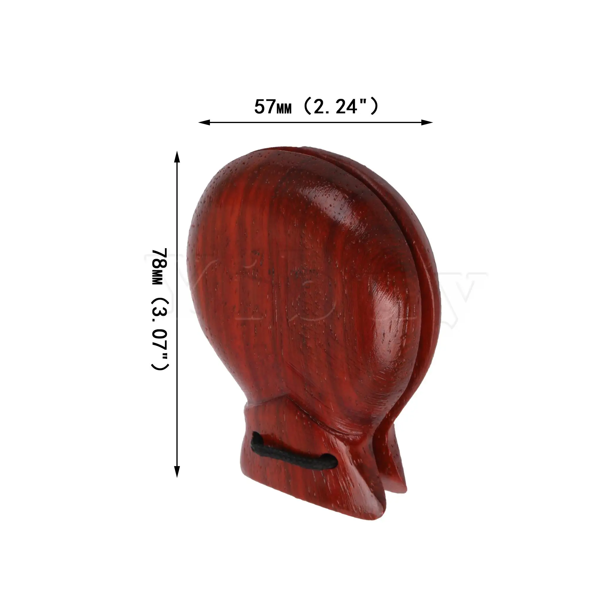 Yibuy 4 x Mahogany Castanets Clappers for Beginner Practice Music Lovers Red