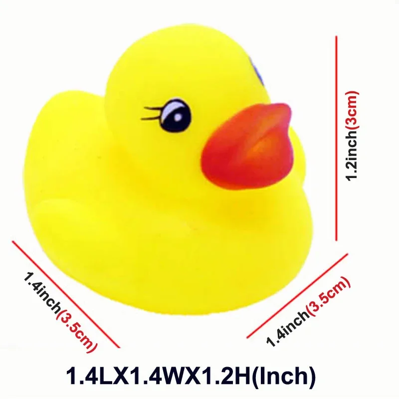 20-300pcs Baby Bath Toys Swimming Pool Bathing Ducks Water Game Float Squeaky Sound Rubber Ducks Toys for Children Gifts 4