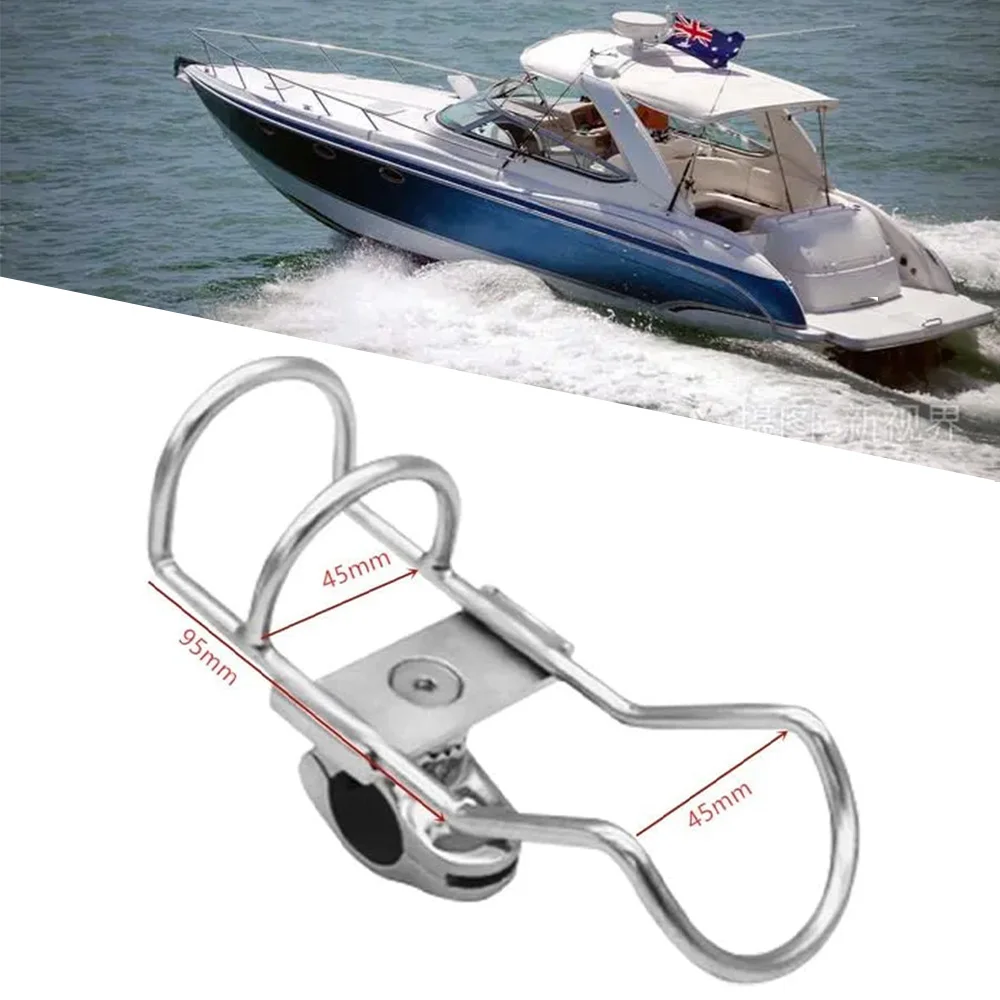 Boating Hardware Stainless Steel Rail Mounted Clamp On Rod Holder
