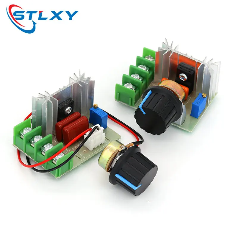 9900-86b47f.jpg AC 220V 2000W SCR Voltage Regulator Dimming Dimmers Motor Speed Controller Thermostat Electronic Voltage Regulator Module Javino - Image 1