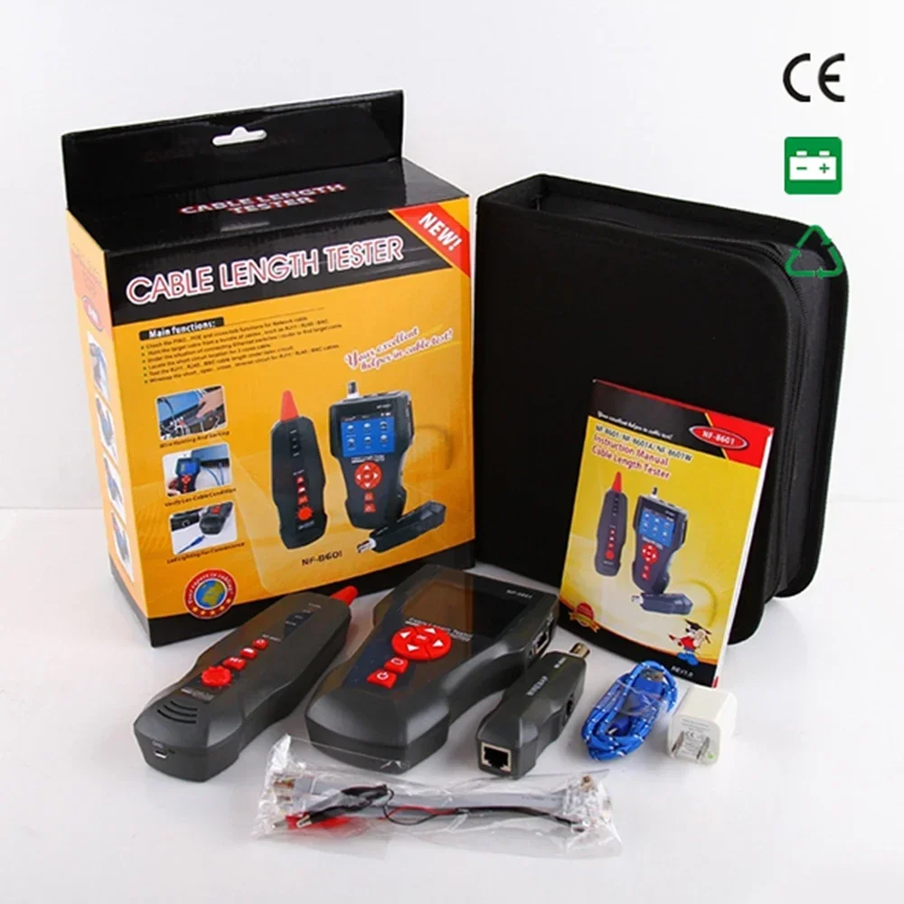 Noyafa NF-8601 NF-8601s NF-8601w Design POE PING LCD Cable Length Test For RJ11 RJ45 BNC Network Cat 7 Cable Tester Wire Check