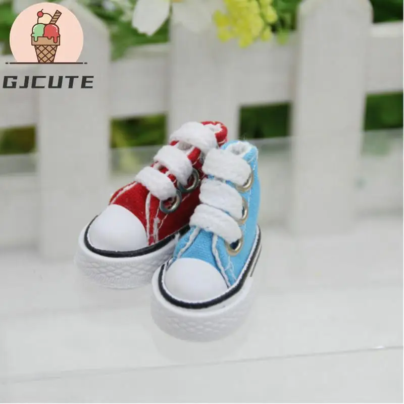 Doll Accessories Doll Shoes 2pcs=1pair 3.5cm Cute Mini Doll Shoes Denim Canvas Shoes