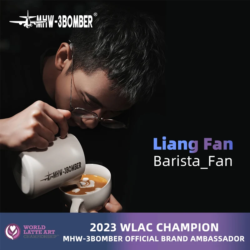 MHW-3BOMBER Milk Frothing Pitcher 304 Stainless Steel Latte Art Pitcher Cup WLAC World Champion Barista Milk Steaming Jug milk frothing pitcher