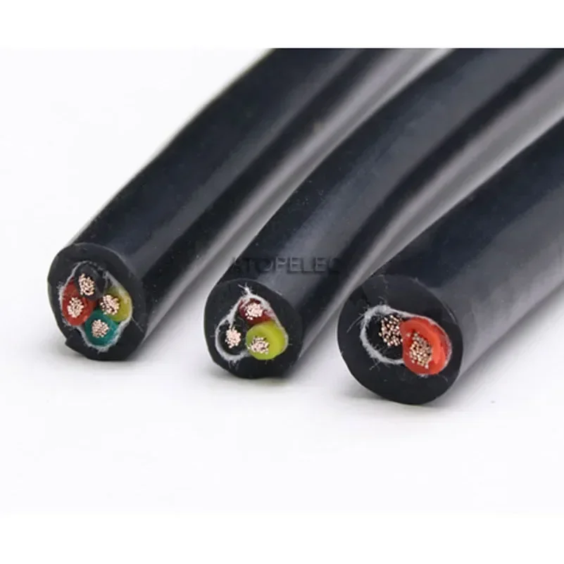 2M Heat Resistant 2/3/4 Core Power Cable Flexible Super Soft Silicone Cord Tinned OFC Copper Wire 22/20/18/17/15/13/11/10 AWG