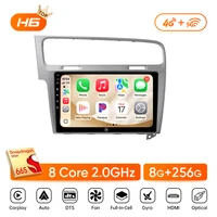 Autoradio AINAVI pour Volkswagen VW Golf 7 MK7 2012 2013 2014 2015 2016 2017 2018 2019 2020, lecteur multimédia sans fil Carplay Android Auto, Autoaudio GPS HDMI 1280 * 720 BT 5.0, gyroscope, sortie HDMI, contrôle gestuel, ventilateur de refroidissement intégré, 2 DIN 8