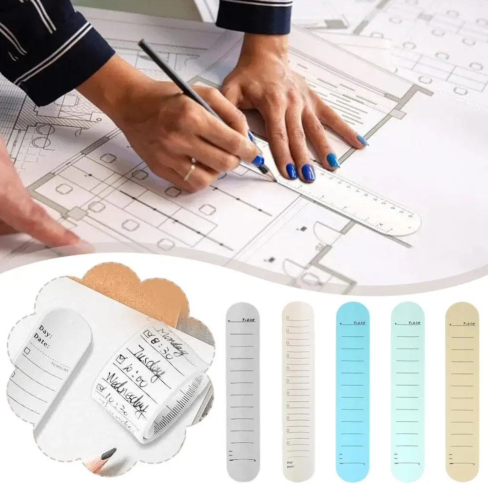 

Flexible Bracelet Ruler Soft Silica Gel Memo Bracelet Tool Office School Erasable Supplies Precision Measuring Stationery T5d3