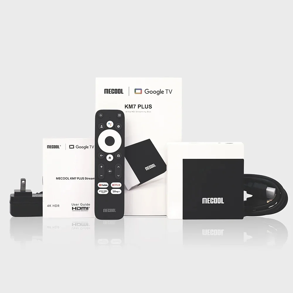 Mecool KM7 Plus Netflix TV Box Android 11 Amlogic S905Y4 2GB 16GB Google Certified Support AV1 1080P H.265 4K WIFI Set top box