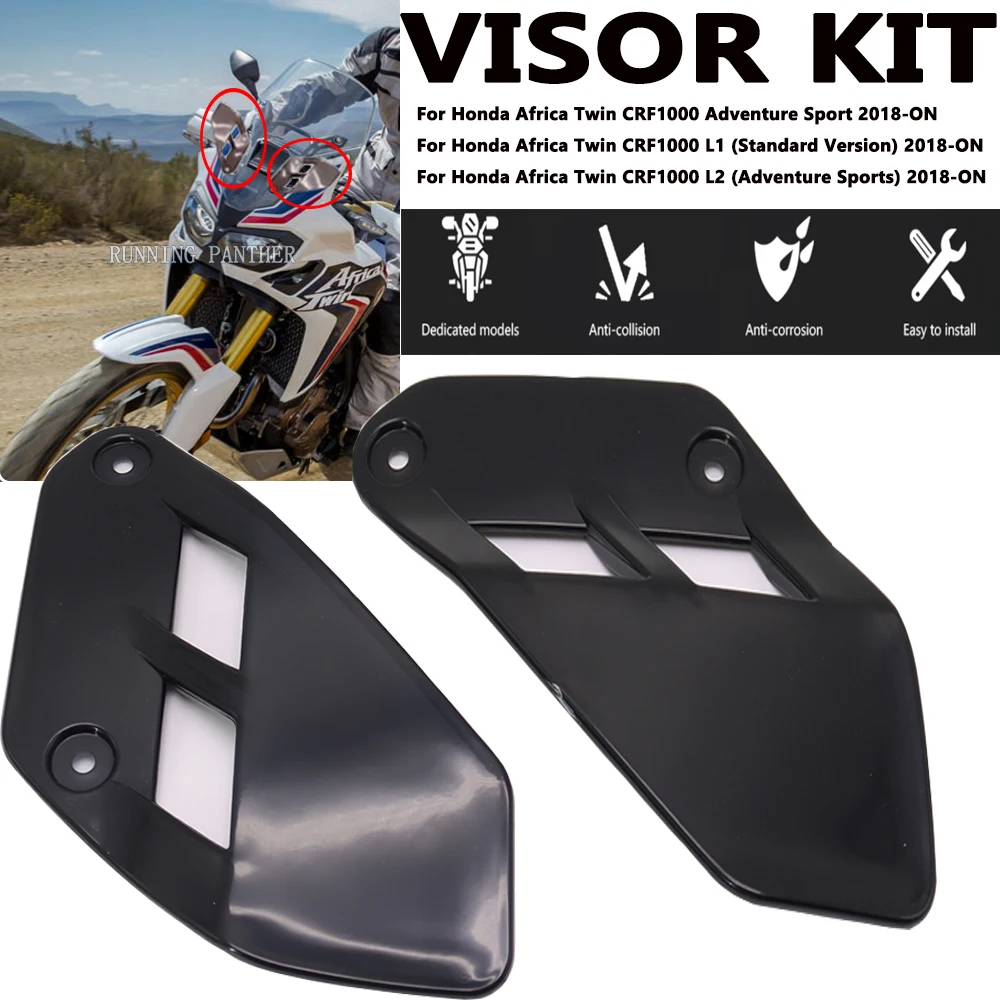 Visor Kit Motorcycle Windshield Upper Deflector For Honda Crf1000L Africa Twin Adventure Sports 2018 - Front Side Wind Deflector