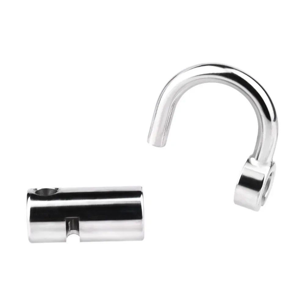 3/4/5MM Stainless Steel D-Ring PA Lock Male Female Chastity Devices Glans Vaginal Puncture Lock Adult Game Sex Toys chastity lock sex toy