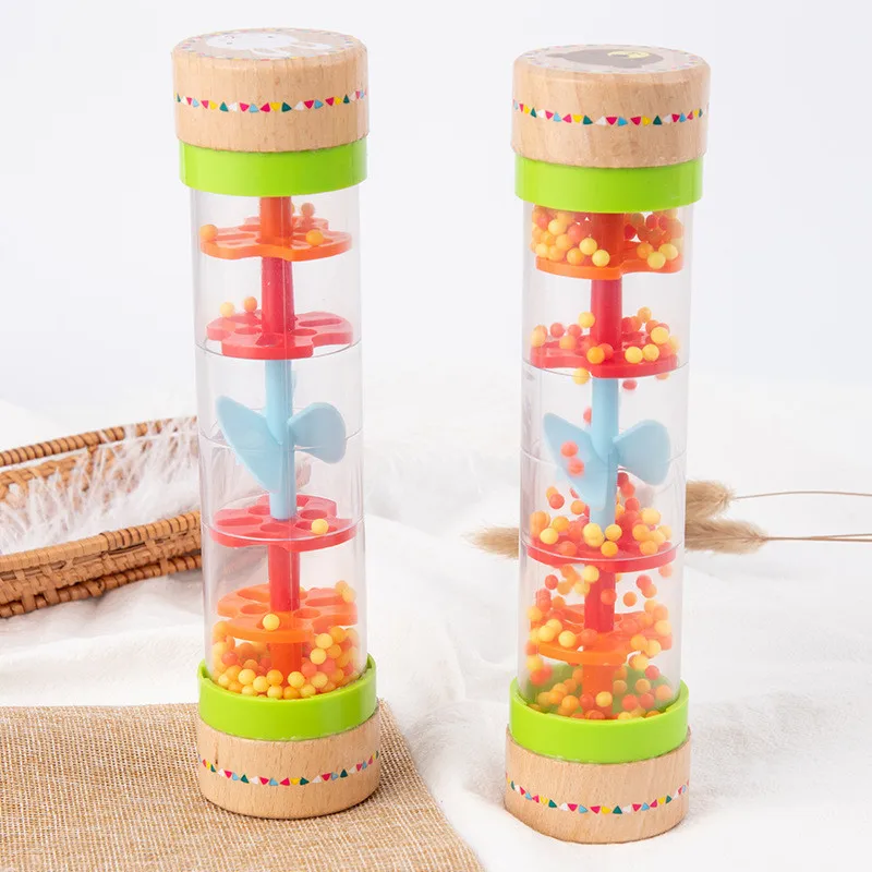 Baby Toys 6 12 Months Developmental Sensory Rain Stick Shaker Rattle Rainmaker Baby Toy Rainstick Musical Instrument for Babies 3
