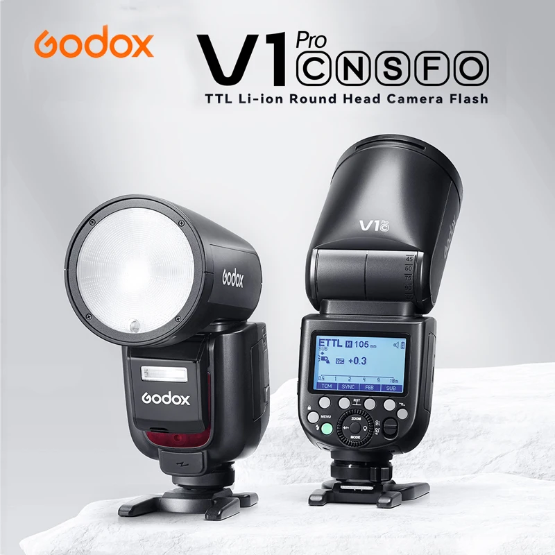 

Беспроводная вспышка Godox V1 Pro TTL 2,4G для камеры Sony Canon Nikon Fuji Olympus