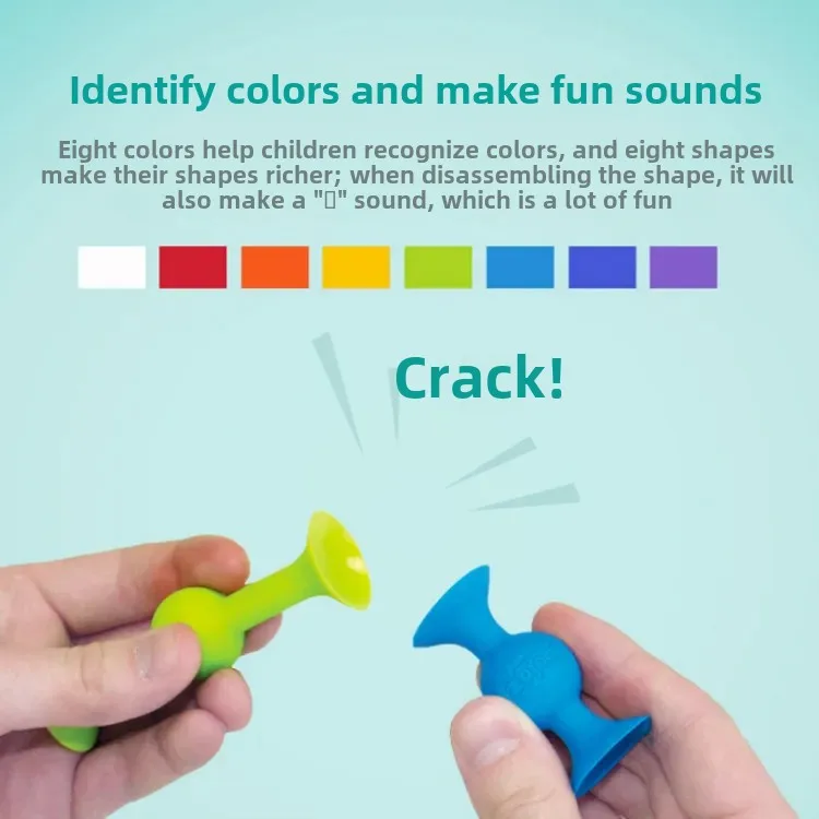 Versatile Silicone Building Blocks Puzzle Toys Bath DIY Egg Shell Shape Suction Cup Fun Educational Assembling Game For Kids