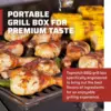 Chef Deluxe BBQ Grill Box - Outdoor Grill Box for Grill Accessories - 24" x 16" 3
