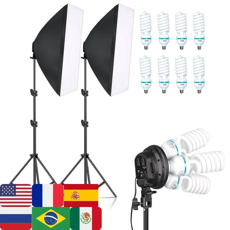 2x Softbox Continuous Lighting Kits Photo Studio Photography With Ligh - View #6