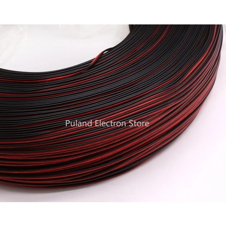 Фото 5 м/10 м UL2468 черный красный 2 контакта ПВХ провод 30AWG ~ 16AWG изолированный двойной сердечник лампа медная линия монитор удлинение кабеля питания №5
