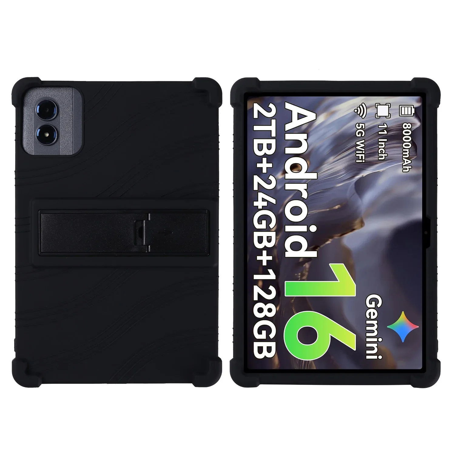 Premium Soft Silicone Tablet Cover with Stand - 11 Inch