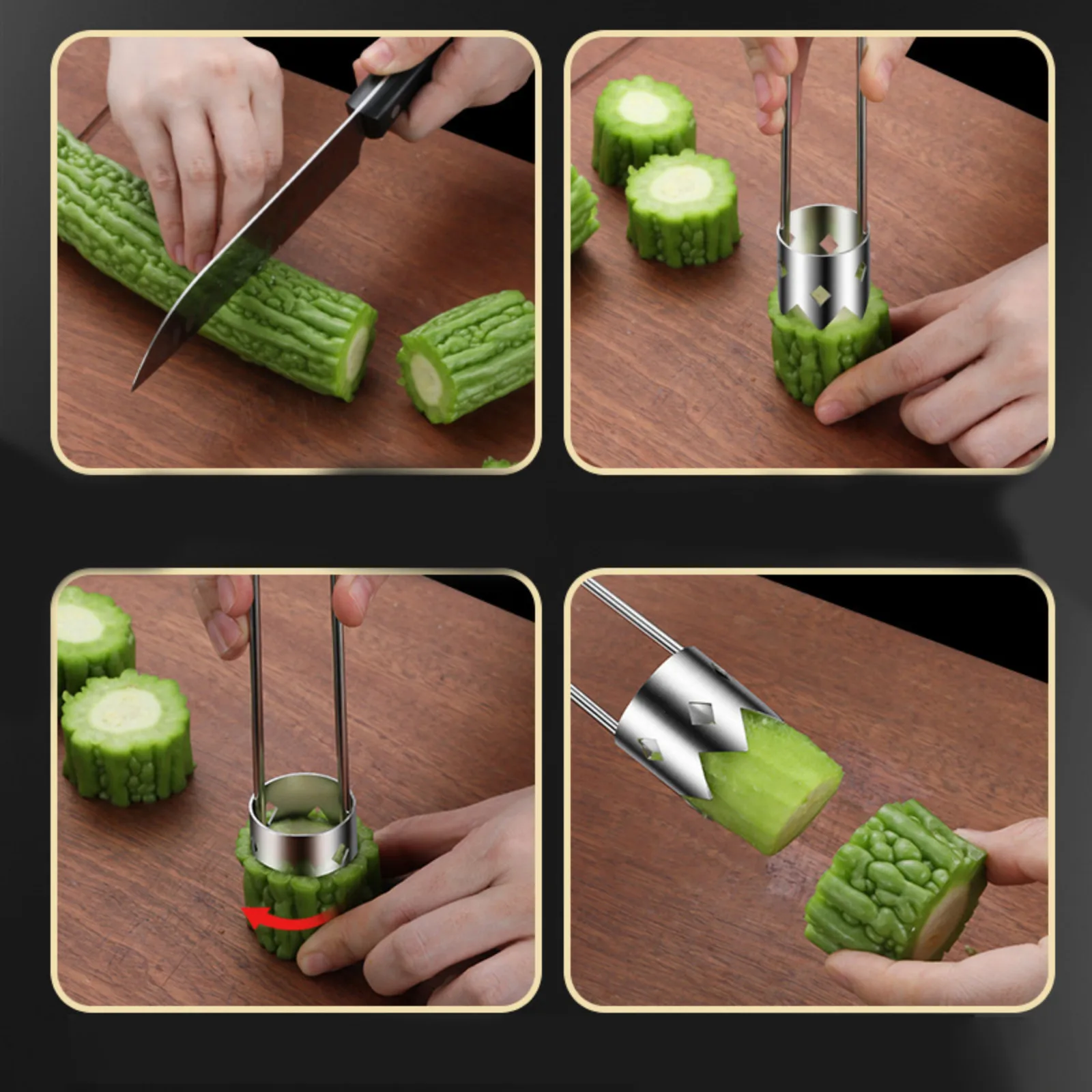 Stainless Steel Fruit Corer Apple Pear Corer Fruit Seed Core Remover Slicer Knife Kitchen Vegetable Gadgets