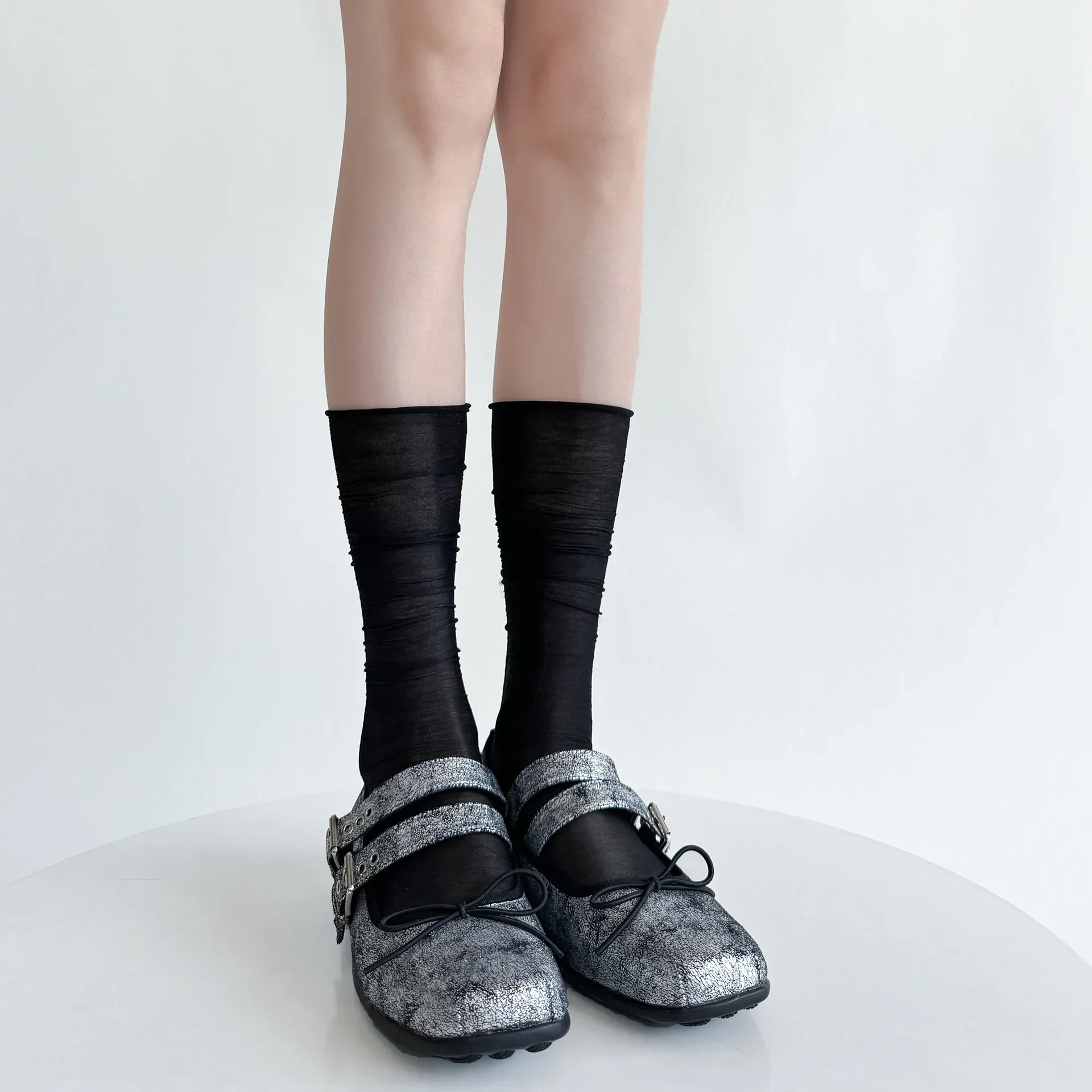 Women's Ultra-Thin Transparent Nylon Summer Socks - Breathable, Solid Colors