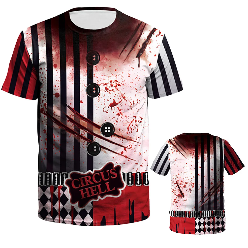 thumbnail image 1 of Halloween Pumpkin Horror Hip Hop Print Men's T-Shirt Holiday Party Creative Fashion Alternative Casual Short-Sleeved Clothing, 1 of 5
