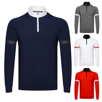 Equestrian Long Sleeve T-shirts Men Horse Riding Top Tees Clothes Equestrian Spring Autumn Male Polo Shirts Competition Wear