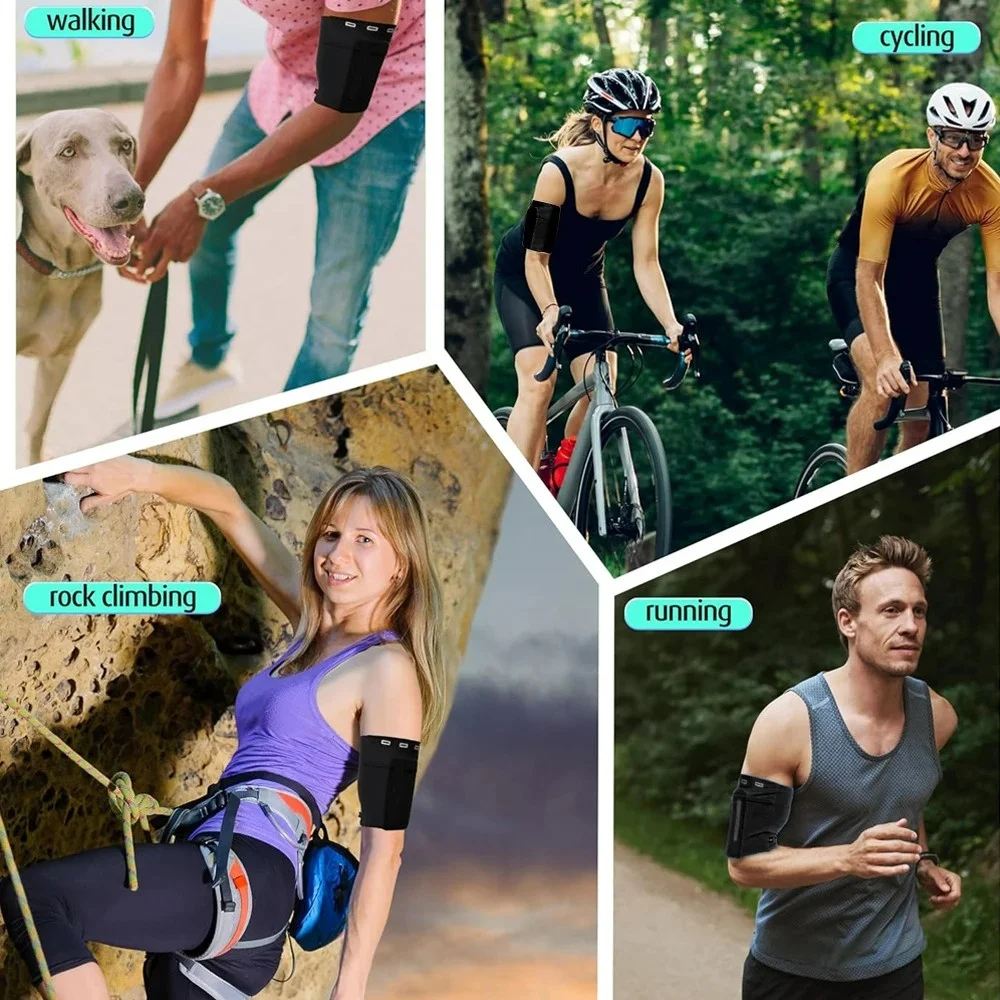 Cell Phone Arm Bands Sport Arm Bag Phone Holder for Running Phone Strap Armband  Phone Listen to music for Walking Hiking Biking