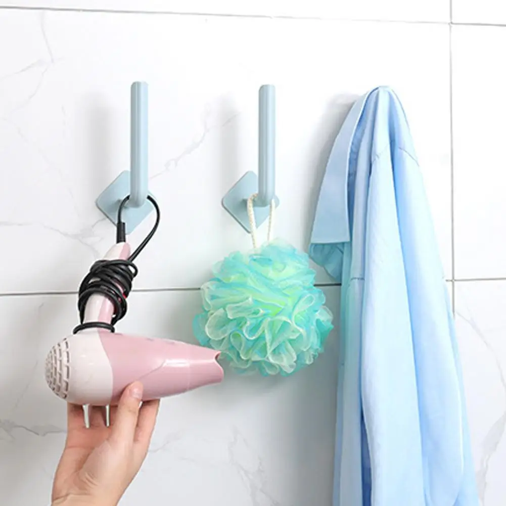 L-Shape Multi Function Hook Self-Adhesive Wall-Mounted Rack For Kitchen Accessories Door Keys And Clothes Hanger