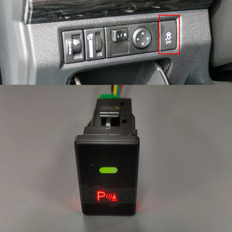 RedandGreenLightCarPRadarParkingSensorButtonSwitchwith
