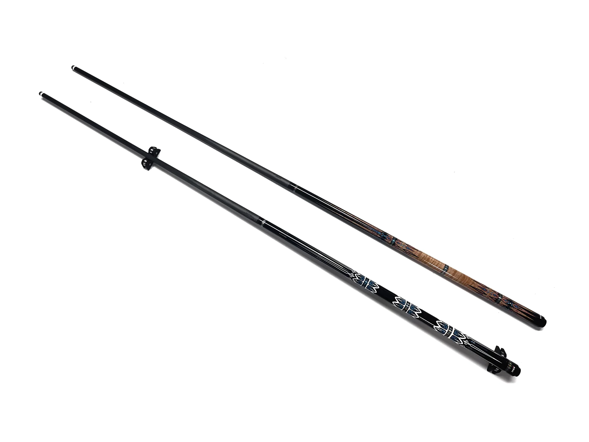 YFEN Stecca Biliardo In Fibra Di Carbonio 147cm – Punta 12.5mm Low Deflection, Intarsi In Abalone E Legno Raro, Prolunga Inclusa - 5