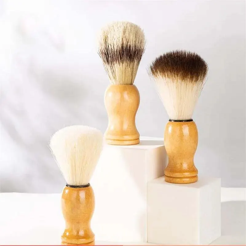 Shaving Brush 2PCS Soft Bristle Brush Lather Soap Beard Brush