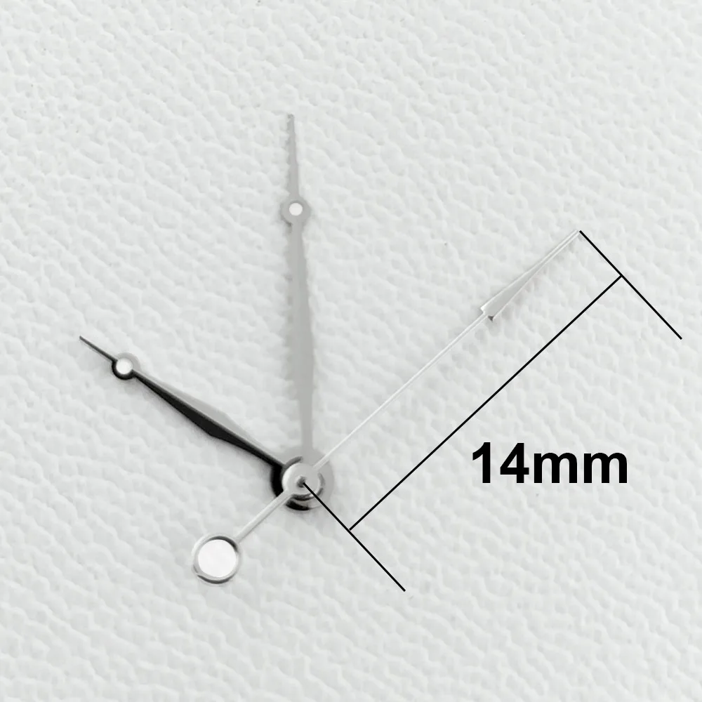 Elegant Silver, Gold, and Blue Luminous Watch Hands, 14.5mm