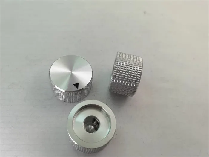 

Aluminum alloy knob cap 25 * 15.5 potentiometer knob cap, silver hole 8MM