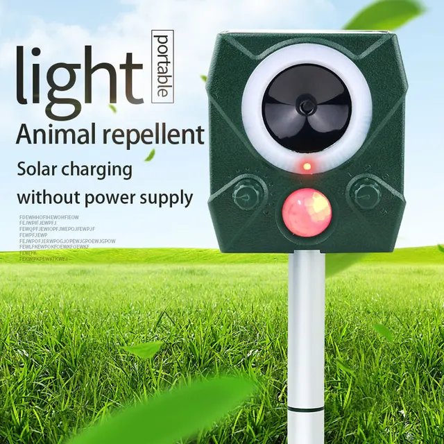 Repeller Madarak Ultrahangos Ijesztő Madár Egér Visszatartja Az Egerek Patkány Napenergia Töltését Ip44 Vízálló - Image 4