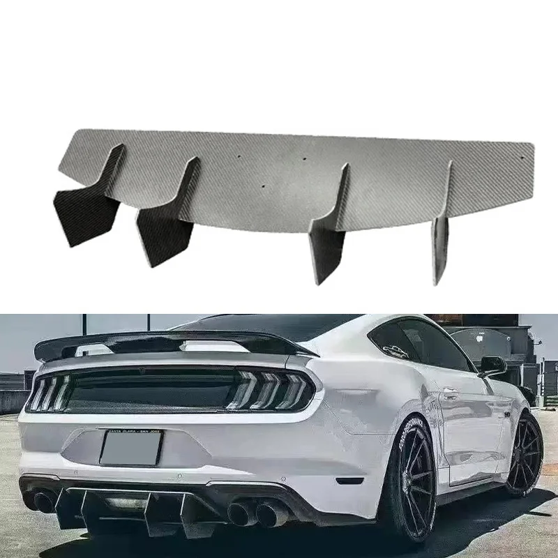 

MD style Real Carbon bumper Rear Diffuser Winglets For Ford Mustang Competing 18-22 Rear Extensions Car Accessories