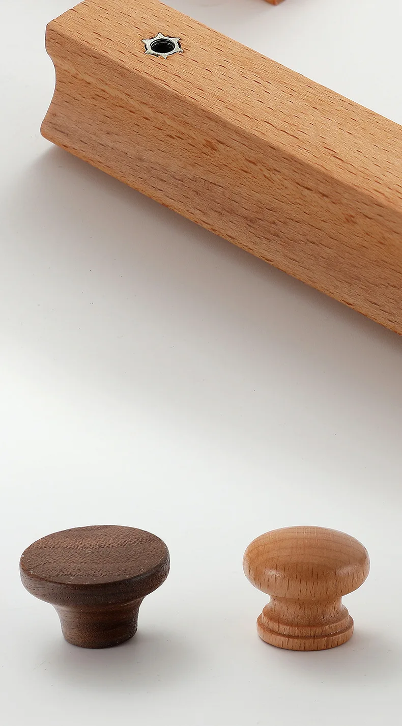 Möbelgriff aus Walnussholz, Schubladenknöpfe, Küchenschränke, lange Griffe, Schränke und Schubladen, Kommodenknöpfe, Kleiderschrankgriff – Detail 16