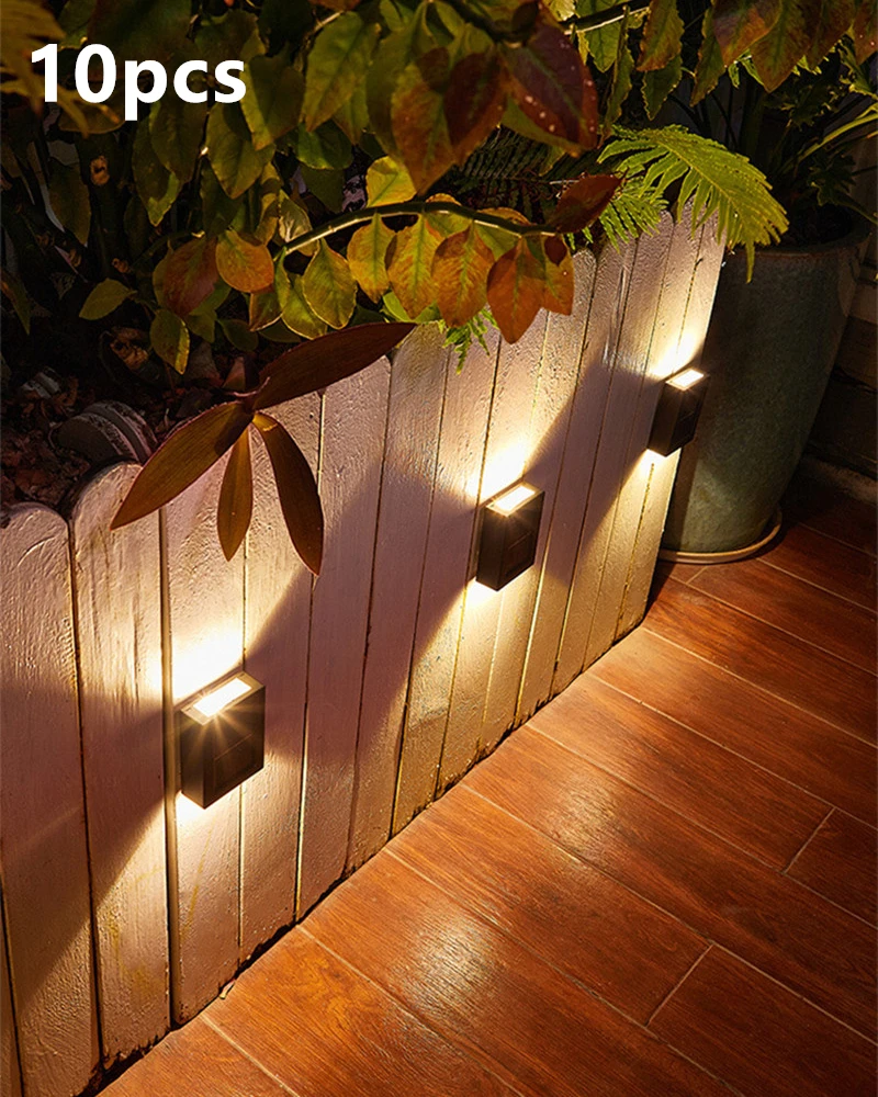 Outdoor Solar Lamp 1~10PC Smart Solar LED Outdoor Light Waterproof Garden Decor Lamps for Balcony Yard Street Wall Light Navidad high quality 6v 1156 1056 1141 led r5w 6v led r10w led 5007 5008 ba15s led 6v r5w lamp r5w bulb r5w light free shipping 10pc lot