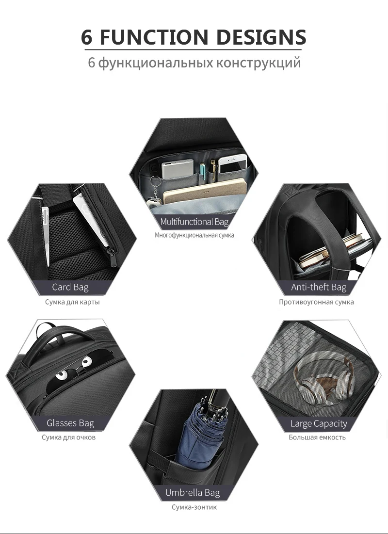 SWISS Men‘s Business Backpack Waterproof 17 Inch Travel Laptop Backpack Outdoor Climbing Anti-theft Luggage Bag Mochila School