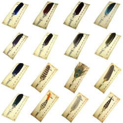 New English Calligraphy Feather Dip Pen Writing Stationery Set Gift Box with 5 Nib Wedding Gift Quill Pen Fountain Pen Supplies