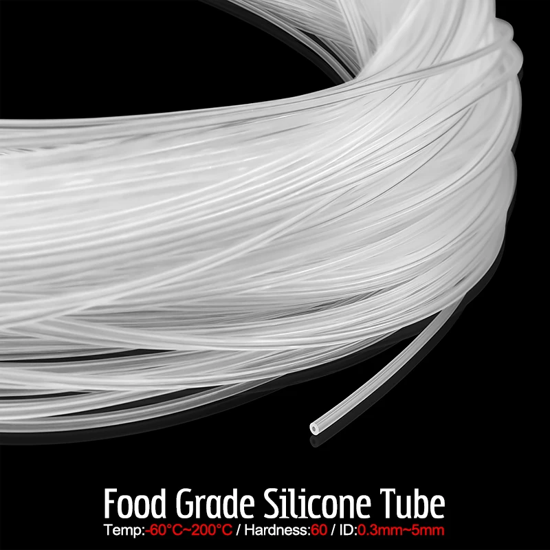 Silicone Tube 5M/10M Transparent Flexible ID 0.5 1 1.5 2 2.5 3 3.5 4 mm Food Grade Temperature Resistance Nontoxic