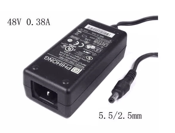 

Блок питания для ноутбука, Φ, 48 В 0.38A, Barrel 5,5/2,5 мм, IEC C14