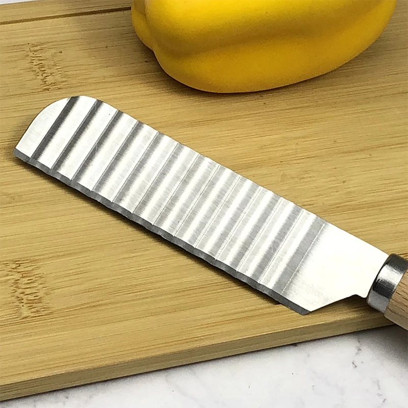 Stainless Steel Potato Wave Slicer Knife Household Vegetable Cutter Potato Cutting French Fries Cutter Kitchen Gadgets Tool