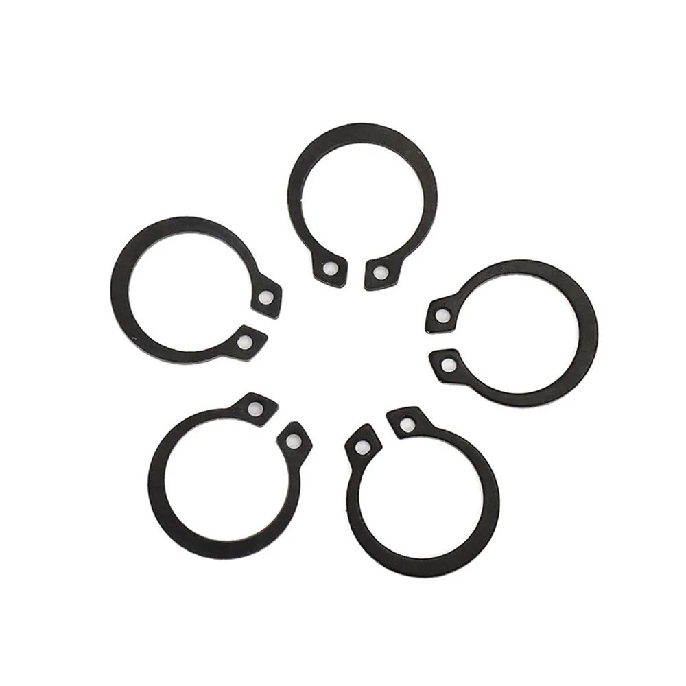 65 Manganese Steel M3-M80 Steel Circlip for Shaft Black C Type Outer Retaining Ring Snap Buckle Elastic Clamp retaining clip retaining clip set retaining ring retaining ring set