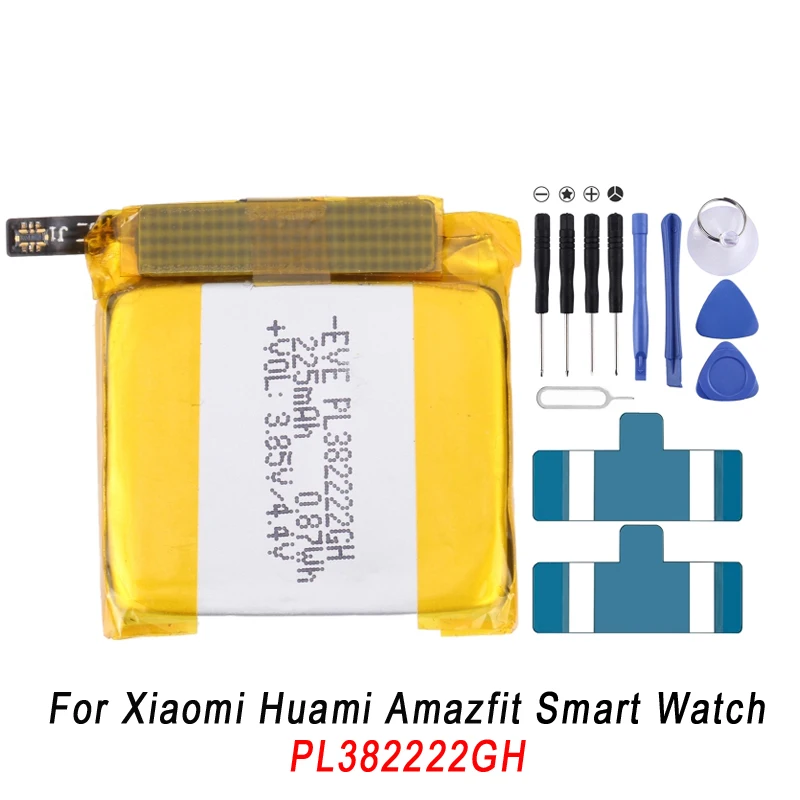 

For Xiaomi Huami Amazfit Smart Watch 225mAh PL382222GH Battery Replacement