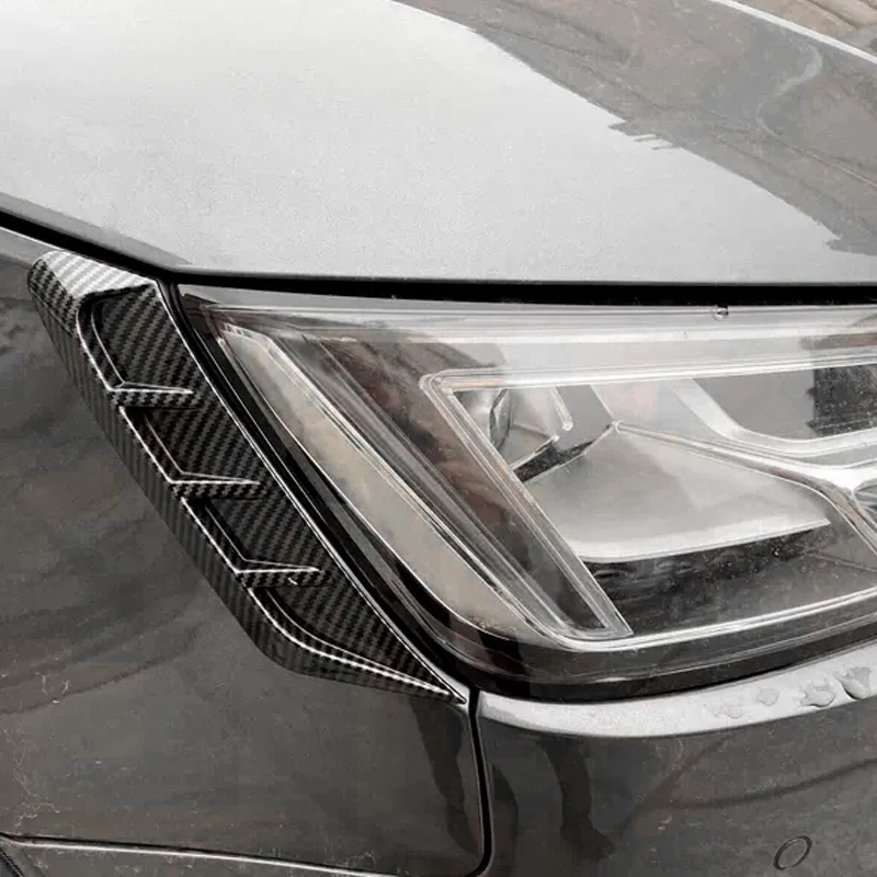 Front or Rear Multifunctional Car Headlight Eyebrow Eyelids Stickers Trim Cover Pair Headlamp Eyebrow Eye Lid Decoration Sticker 3