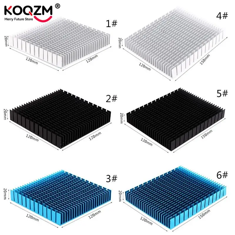 120mm/ 150mm Heating Panel Heat Sink Aluminum Heatsink CPU Power Amplifier Radiator 2