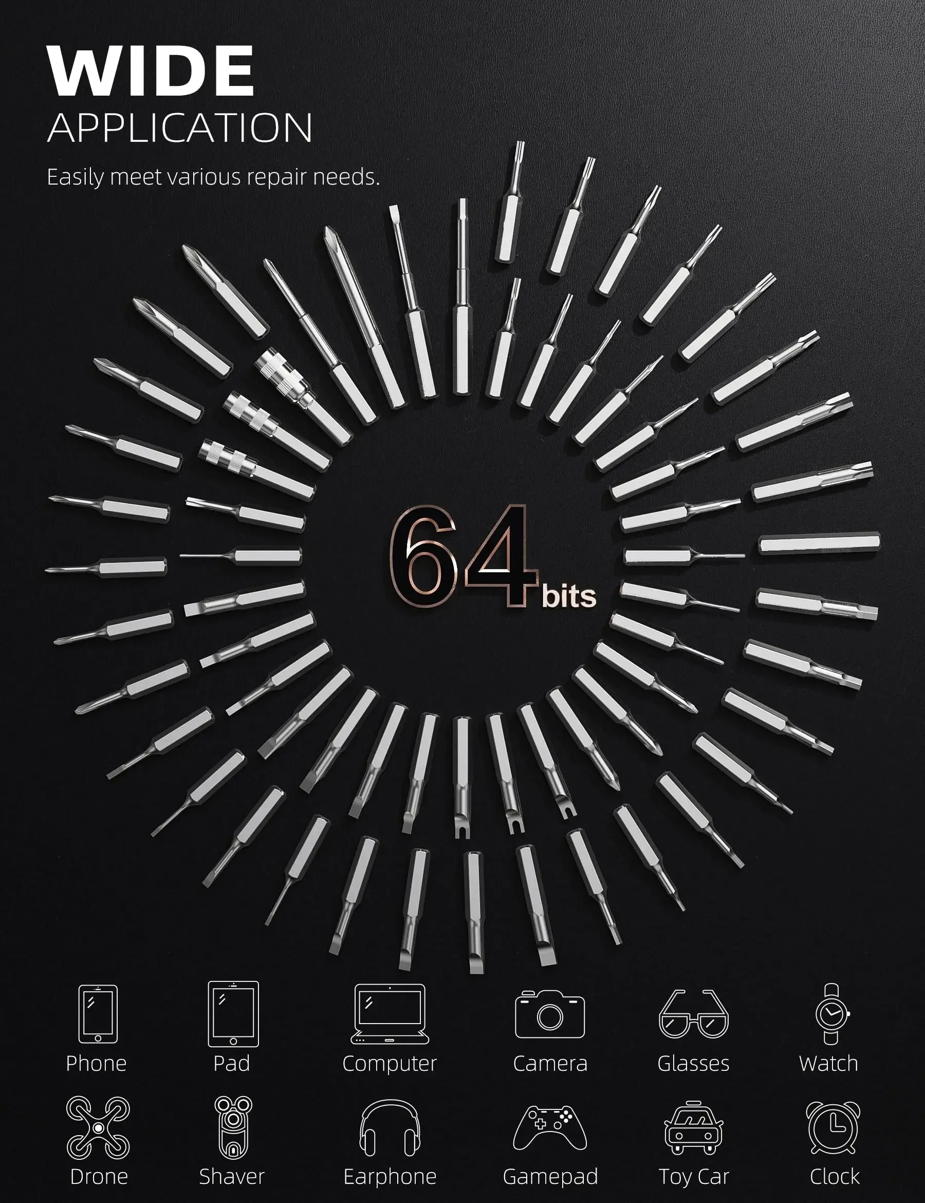 Электрическая отвертка Xiaomi IFu 42/ 90 в 1, Набор прецизионных отверток для телефона, ноутбука, камеры, часов, инструмент для ремонта компьютера