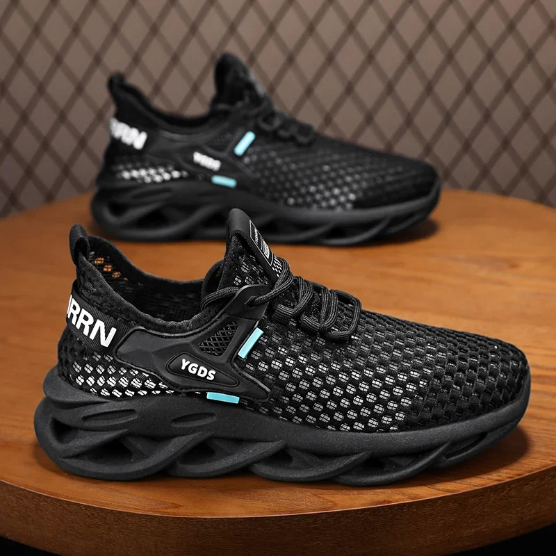 أحذية رياضية شبكية صيفية للرجال - قابلة للتنفس للج...
