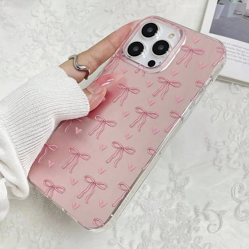 Chic Butterfly Bow Print Phone Case
