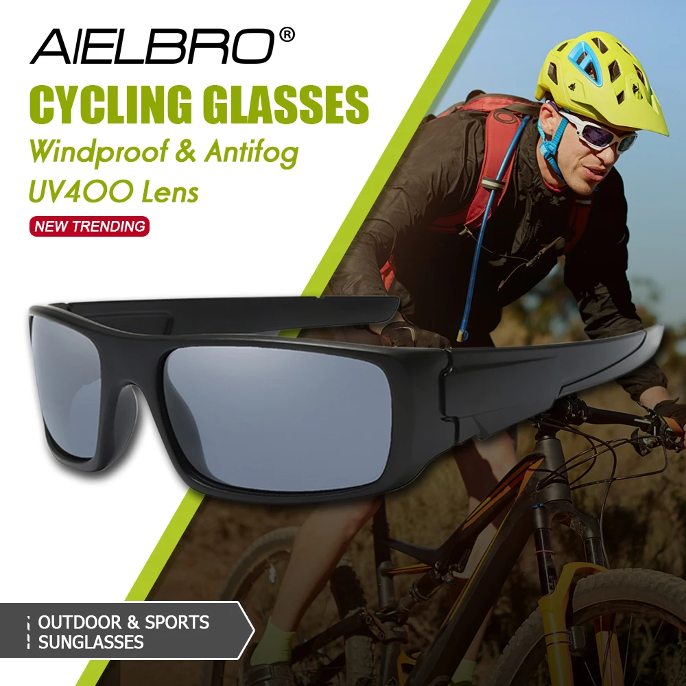 

AIELBRO Sunglasses for Men Glasses Bike Brand Design Men's Sports Glasses Luxury Vintage New Sunglasses Cycling Eyeglasses